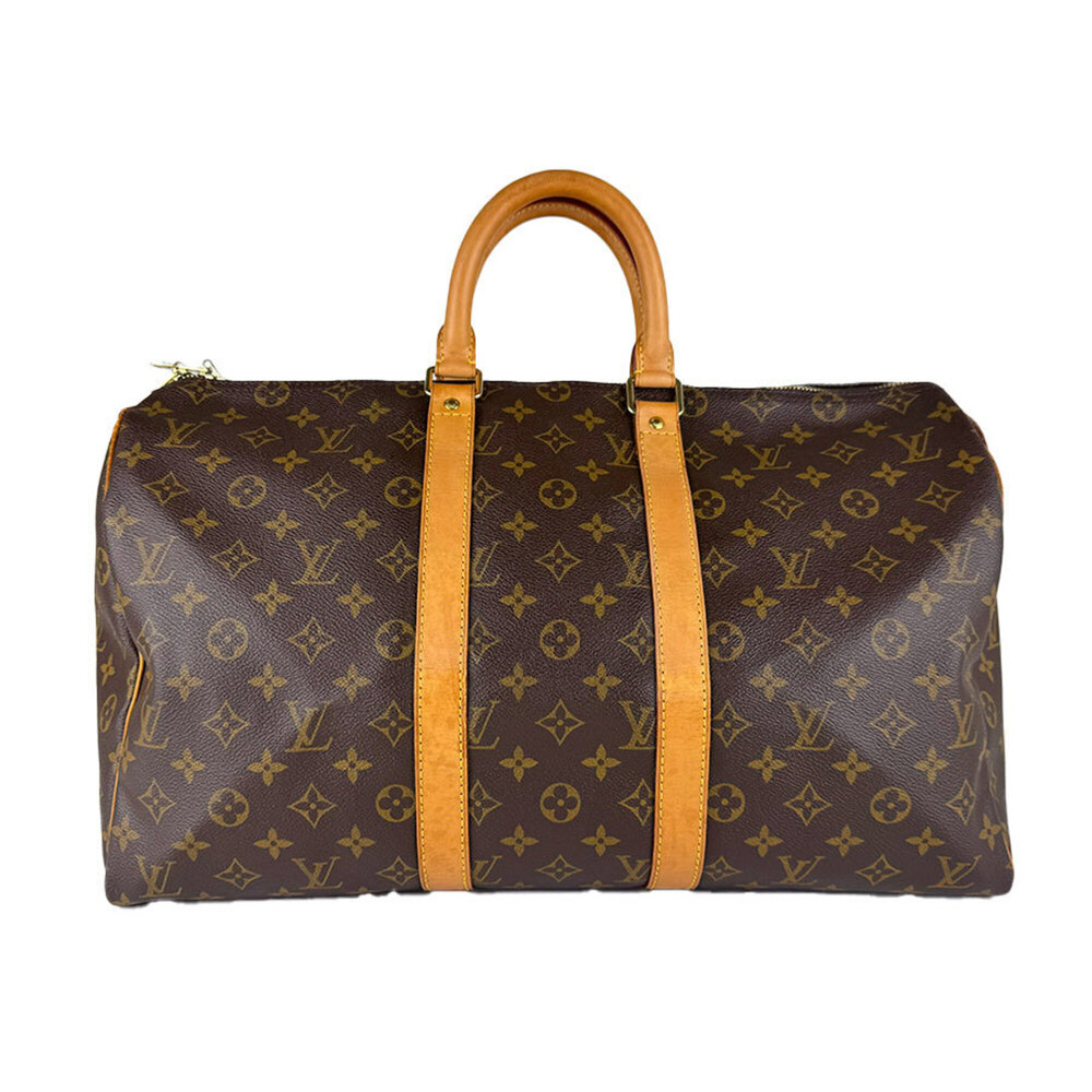 Louis Vuitton Keepall 45 Boston Bag, Monogram Canvas, Brown, Men's/Women's, M...